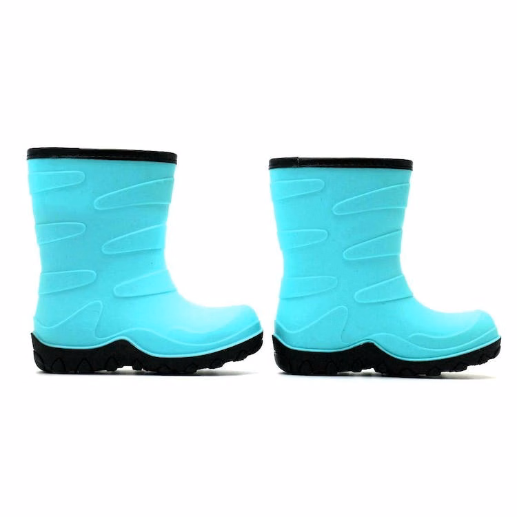Women's Rubber Boots - Cyan Sherpa Lined