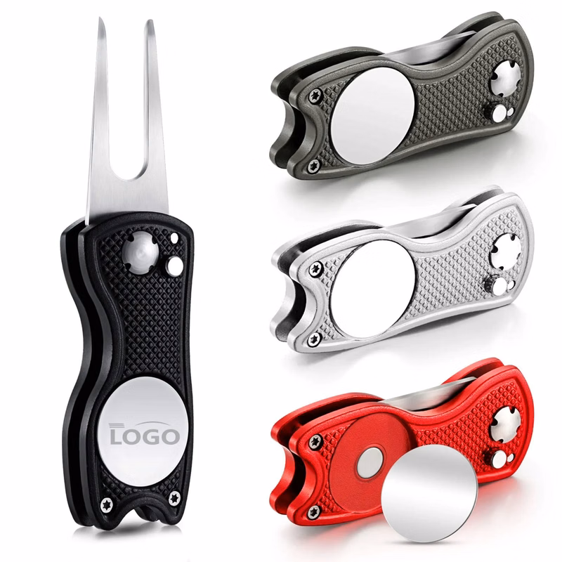 MOQ 20 PCS Foldable Golf Divot Tool With Mark