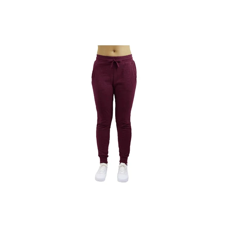 Women's Classic Jogger Sweatpants - S-2X Burgundy Fleece 1