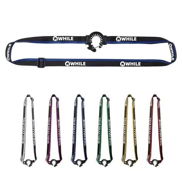 Custom 62.5" Polyester Adjustable Water Bottle Holder Lanyard — Sports Promo 1