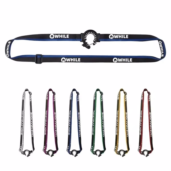 Custom 62.5" Polyester Adjustable Water Bottle Holder Lanyard — Sports Promo