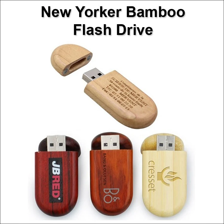 New Yorker Bamboo Flash Drive / USB - 1 GB 1