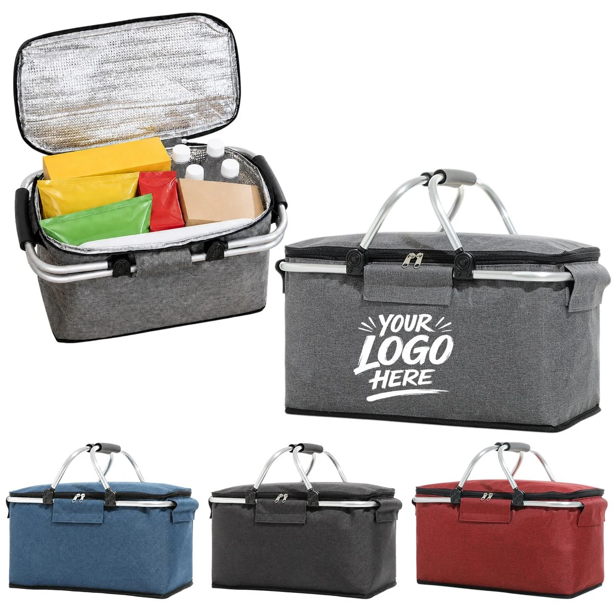 Foldable Picnic Basket With Insulated Lining 1