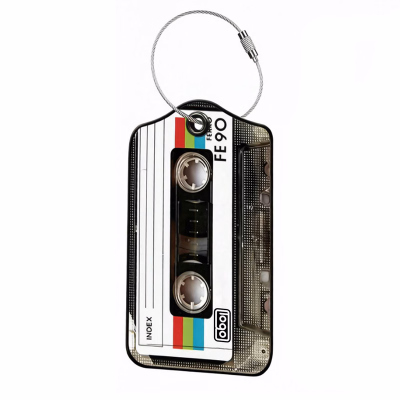 Custom Retro Cassette Luggage Tag