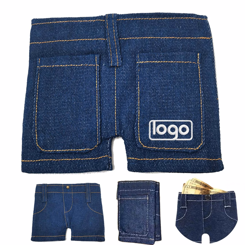 Foldable Mini Denim Jeans Wallet