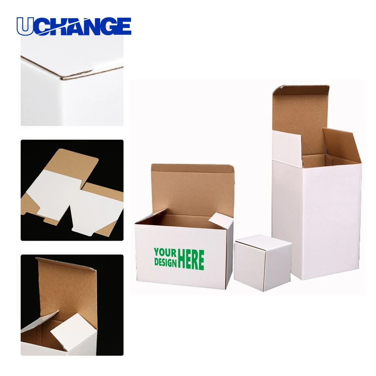Custom White Corrugated Packaging Box 1