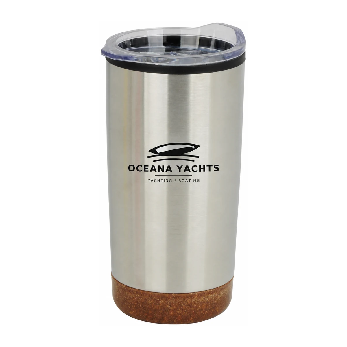 Endura 20 oz Silver Stainless Steel/Polypropylene Cork Base Tumbler 1