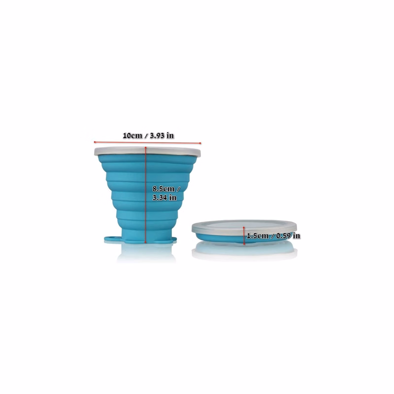 Silicone Collapsible Travel Cup with Lids