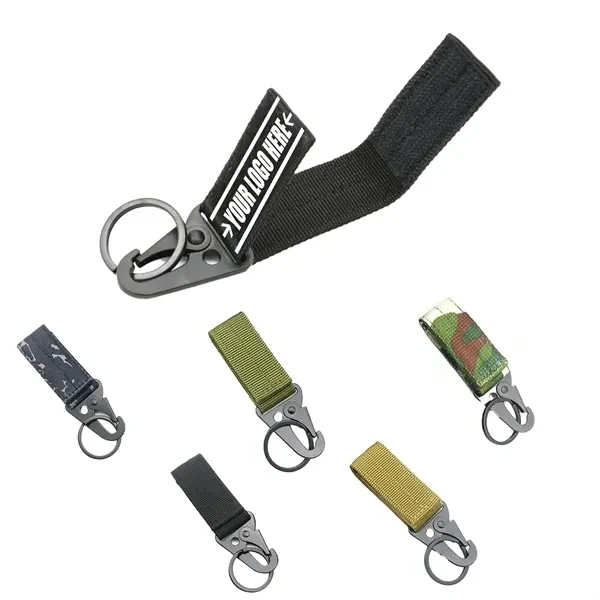 Carabiner Clip with Nylon Webbing for Hiking Backpack 1
