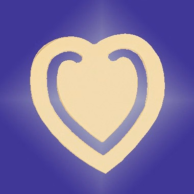 BRASS HEARTSHAPED BOOKMARKER
