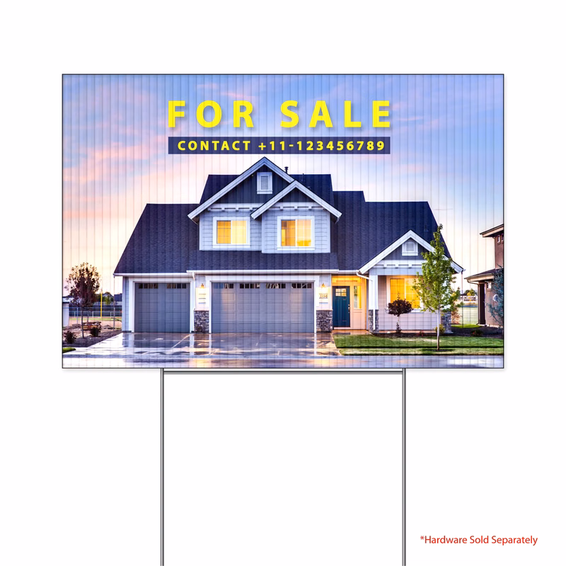 12"x18" Custom Yard Sign - Double Sided (Banner Only)