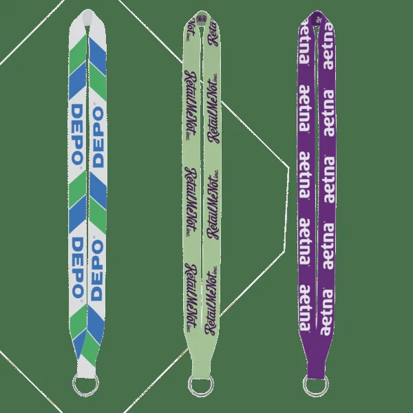 IMPORT Rush 3/4" Dye-Sublimated Lanyard Sewn Silver Metal Split-Ring 1