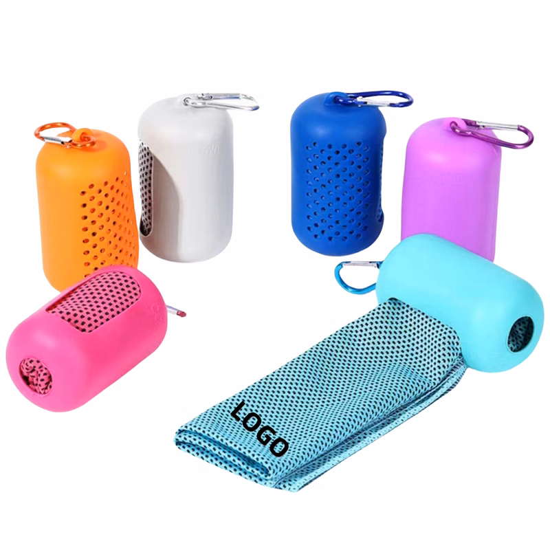 35.4"*11.8" Quick-Drying Towel with Silicone Case