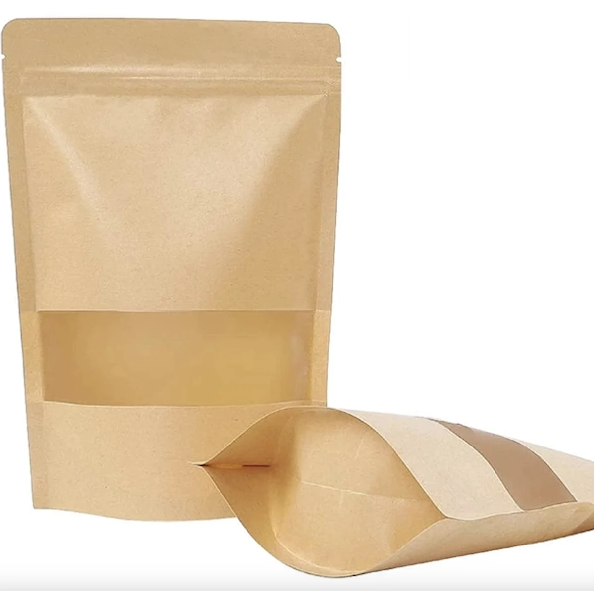 Kraft Stand Up Pouches With Window 1