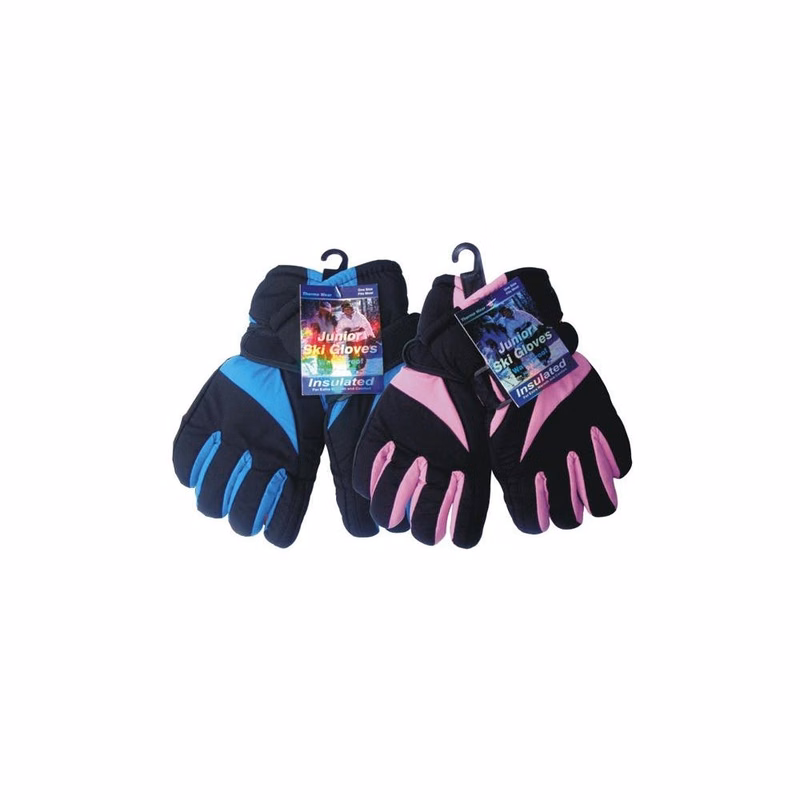Juniors' Insulated Ski Gloves Assorted Colors