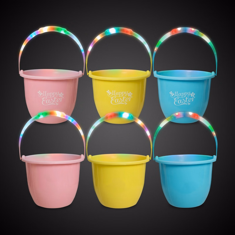 Light Up Easter Bucket - 3 Asst Colors