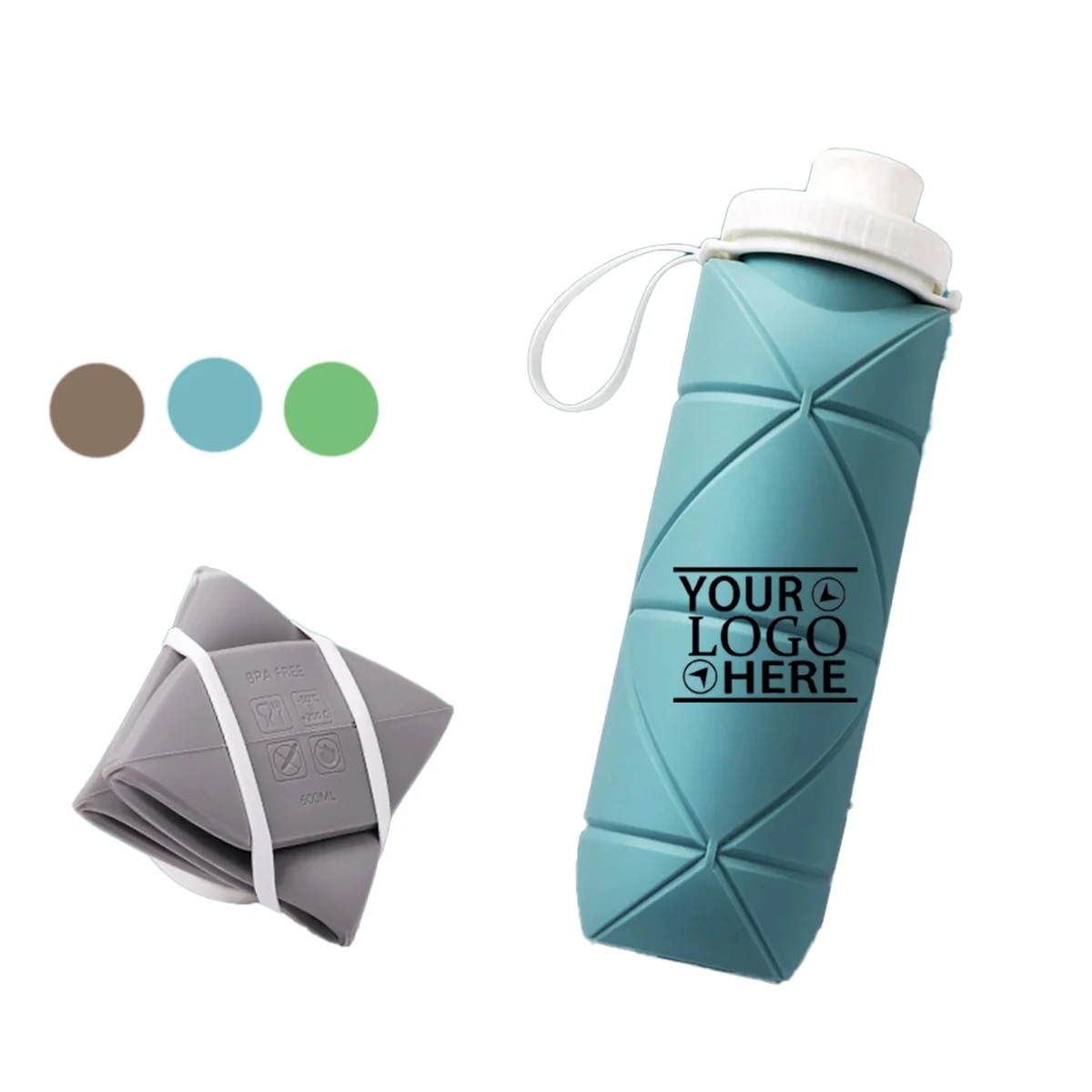 20oz Scalable Silicone Sport Bottle 1