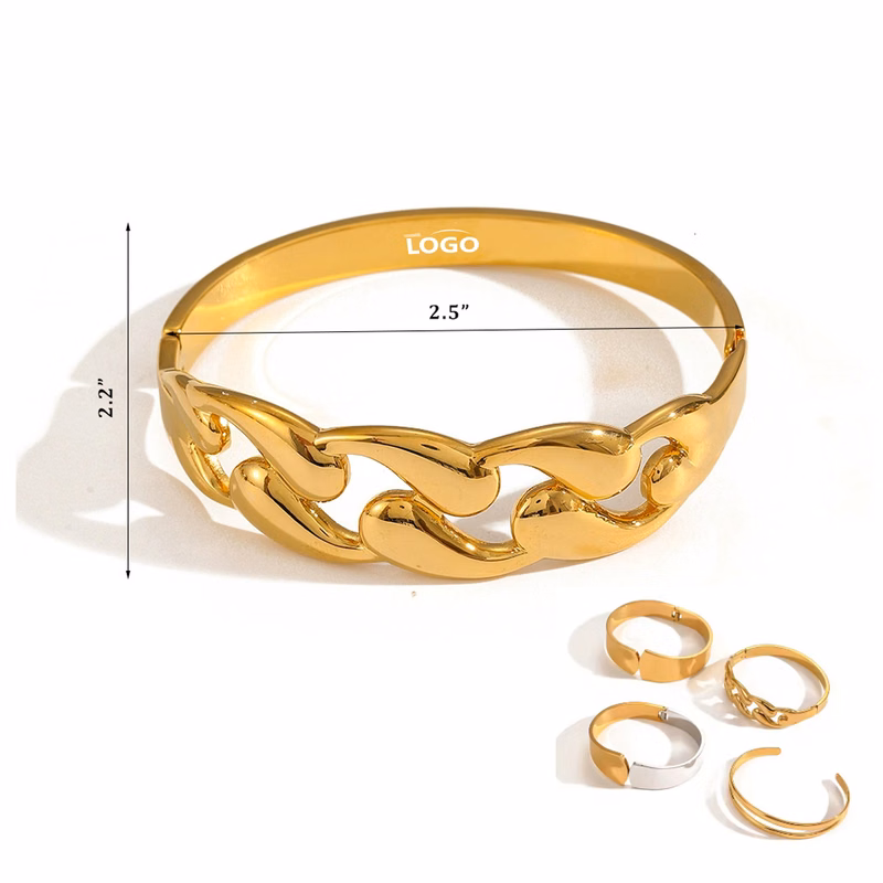 High Glossy Stainless Steel Open Bracelet