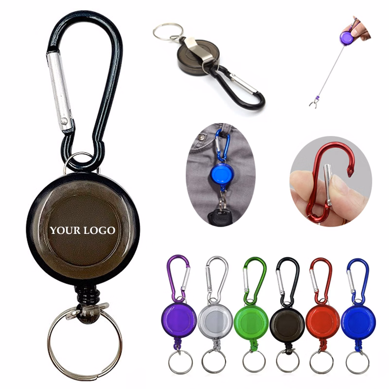 Retractable Carabiner Recoil Chain Ring