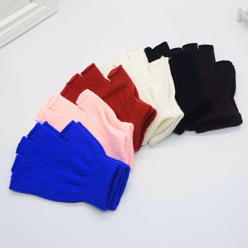 Half-Finger Knitted Fingerless Gloves