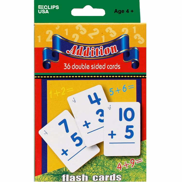 Addition Flash Cards - 36 Cards