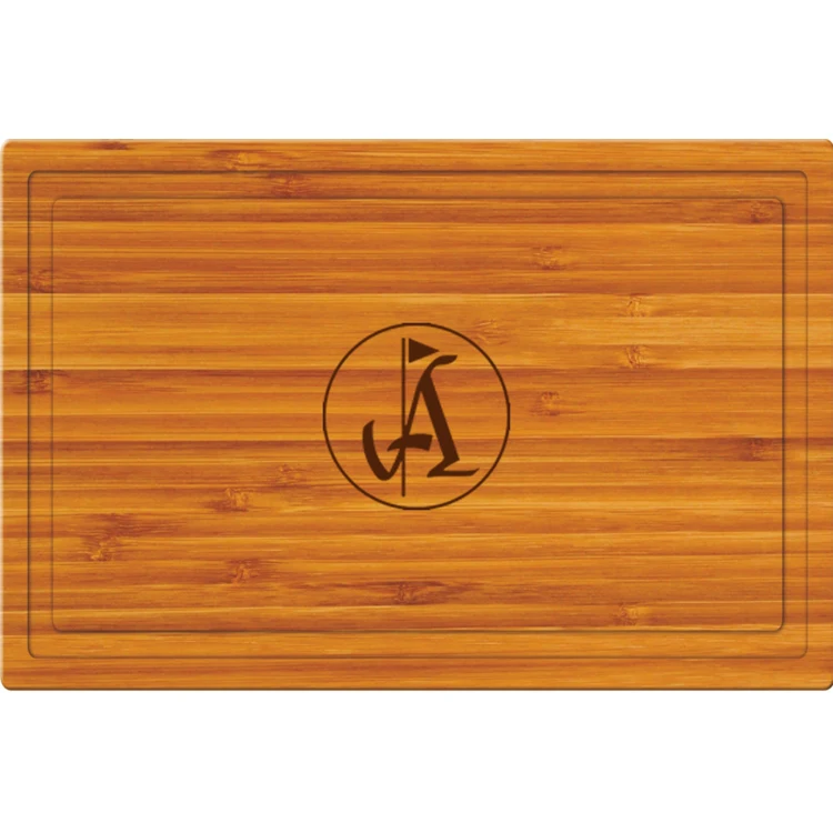 15" Rectangle Bamboo Cutting Board Thick Style with Juice Groove 1