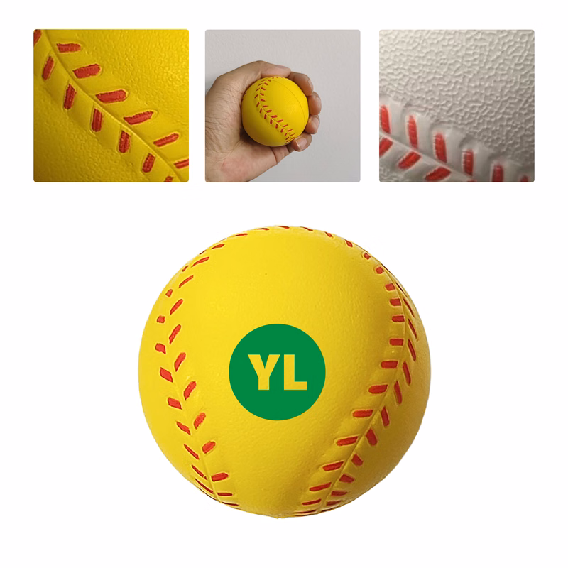 MOQ50 Custom PU Foam Baseball Stress Ball