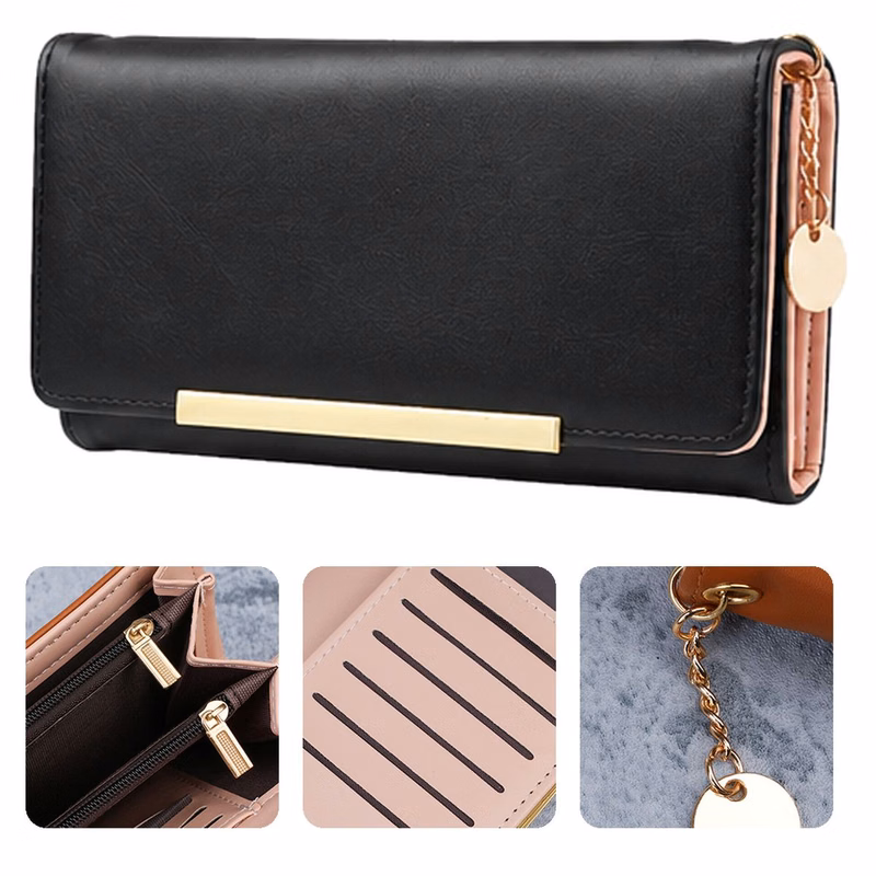 Large-Capacity PU Long Ladies Wallet