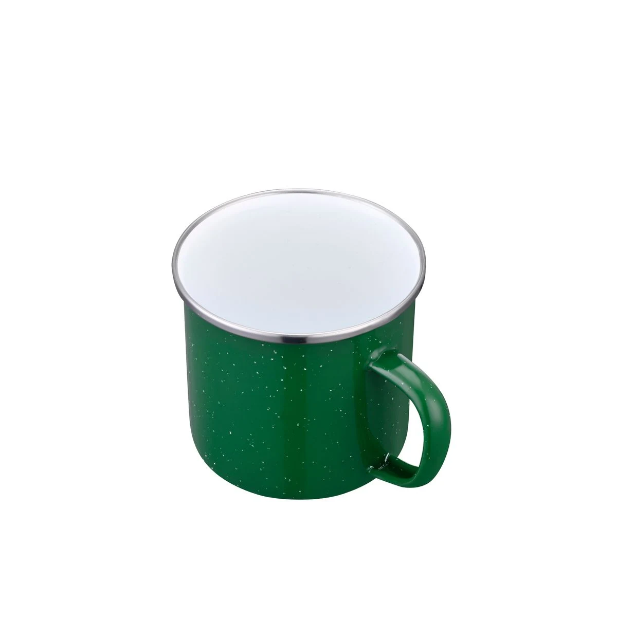 Endura 19 oz Green Enamel Mug with SS Rim 1