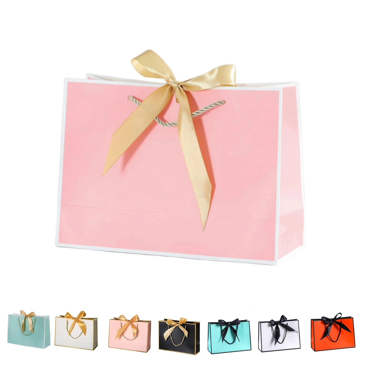 Gift Bag with Elegant Bow Ribbon Handles 1