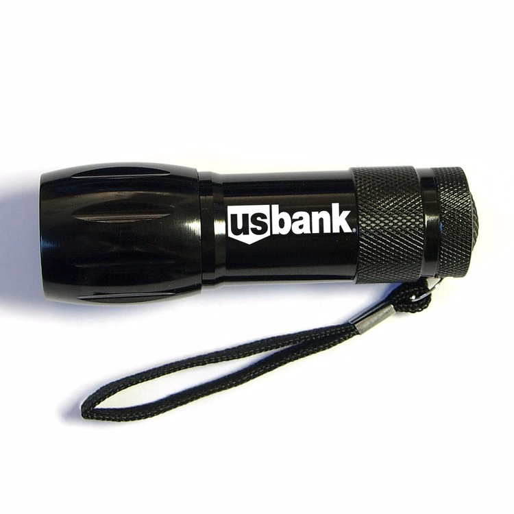 Metal 9 LED flashlight