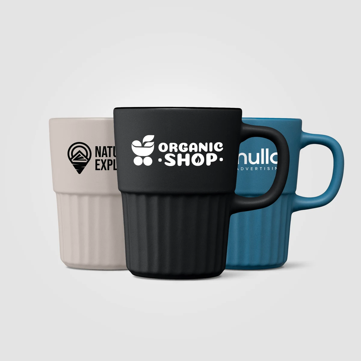 Majesty Ceramic Matte Finish Fluted Mug - 15oz 1
