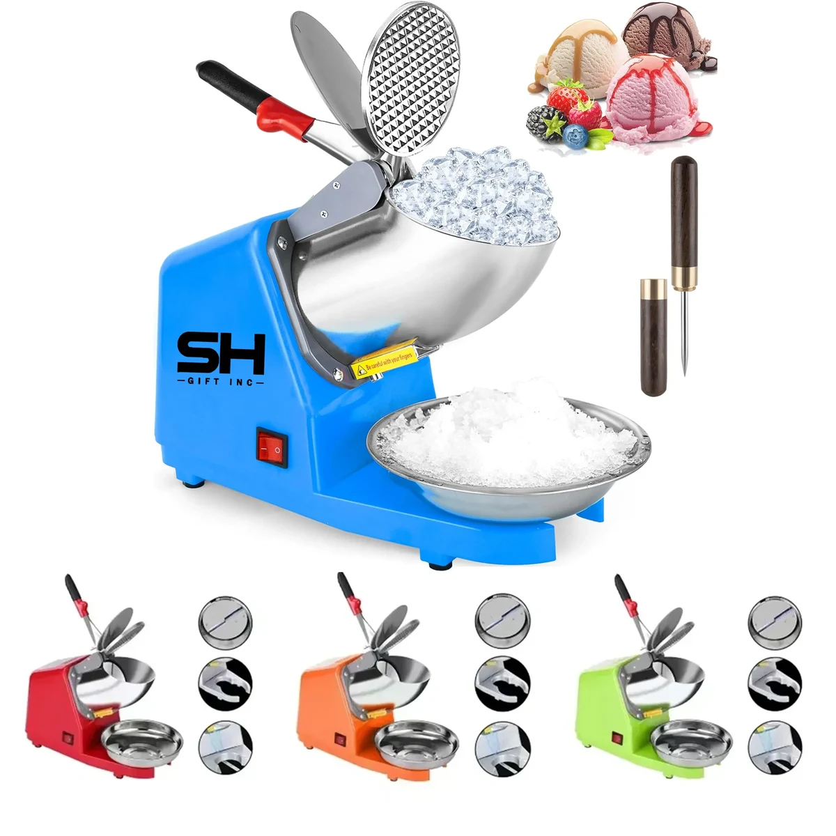 Electric Shaved Ice Machine with Pick 1