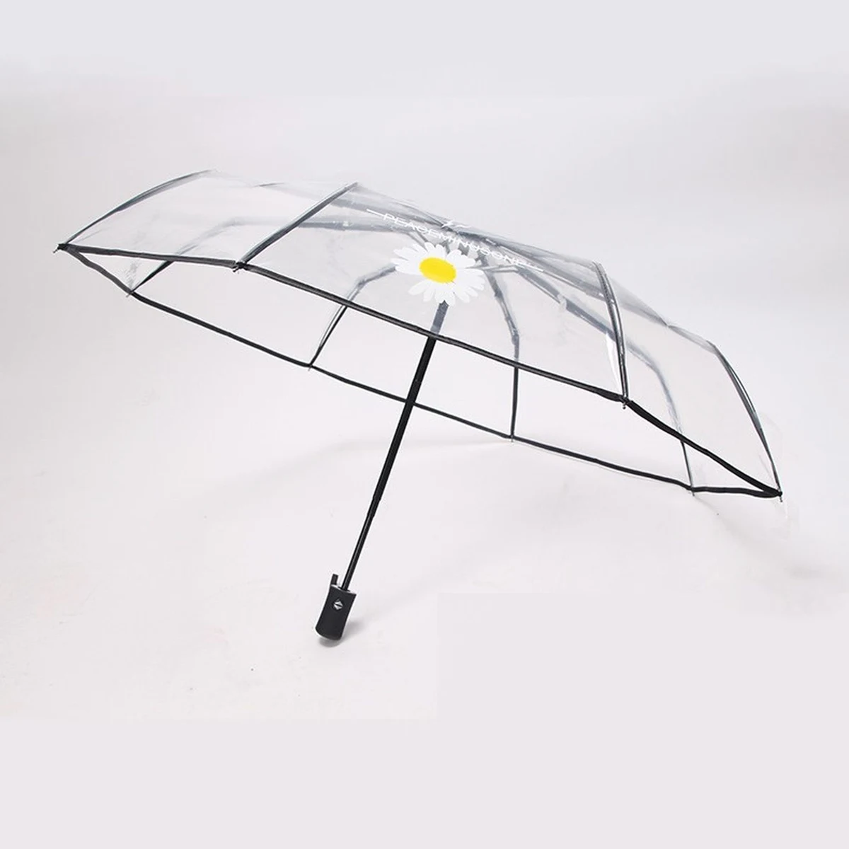 Tri-Fold Automatic Open Stick Event Transparent Umbrella 1