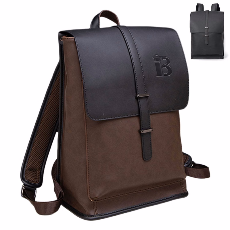 PU Leather Business Bag Backpack For Man