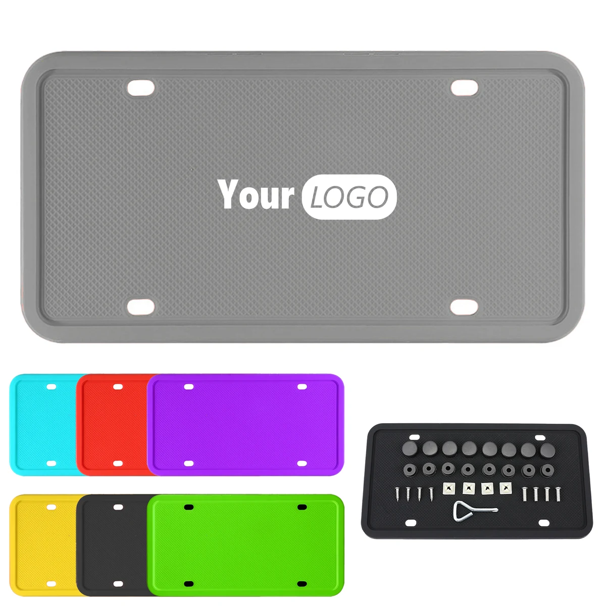Silicone Weatherproof License Plate Cover 1