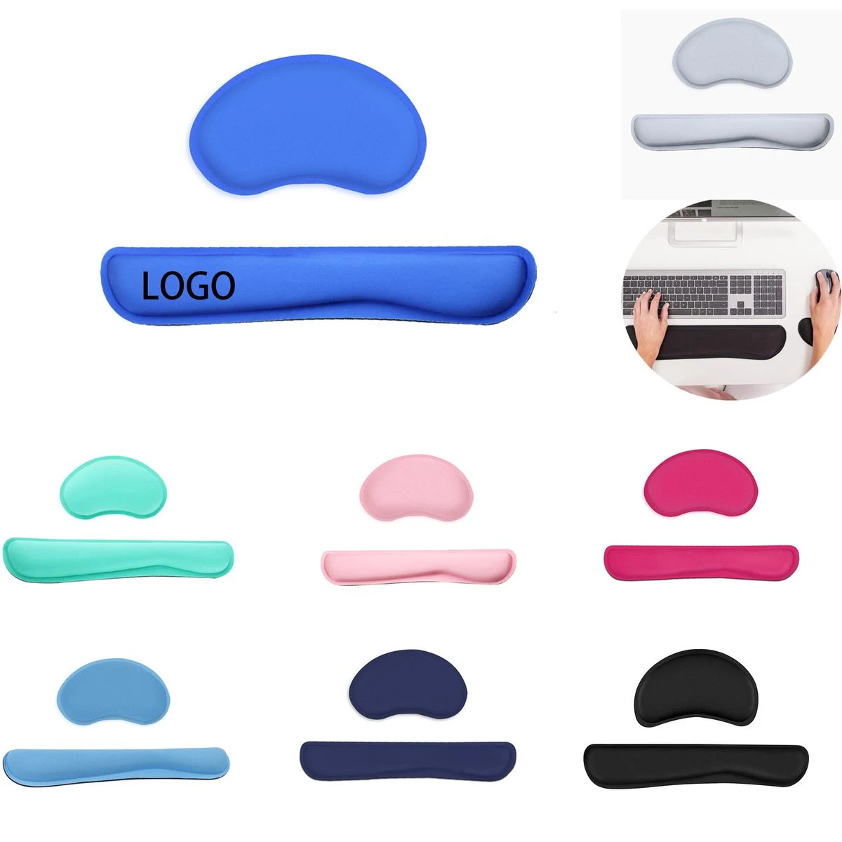Non Slip Gel Keyboard Mouse Pad Comfort Set 1