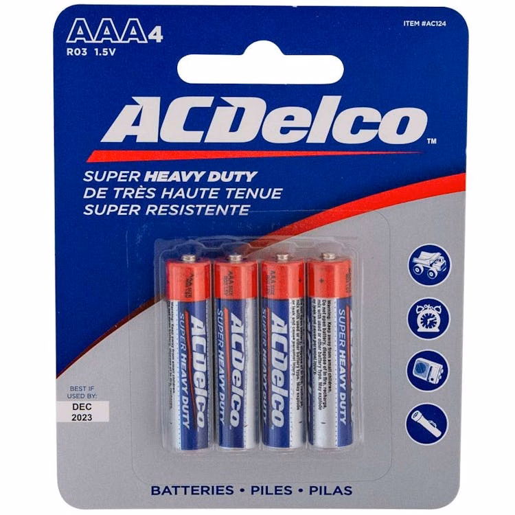 ACDelco AAA Heavy Duty Batteries - 4 Pack
