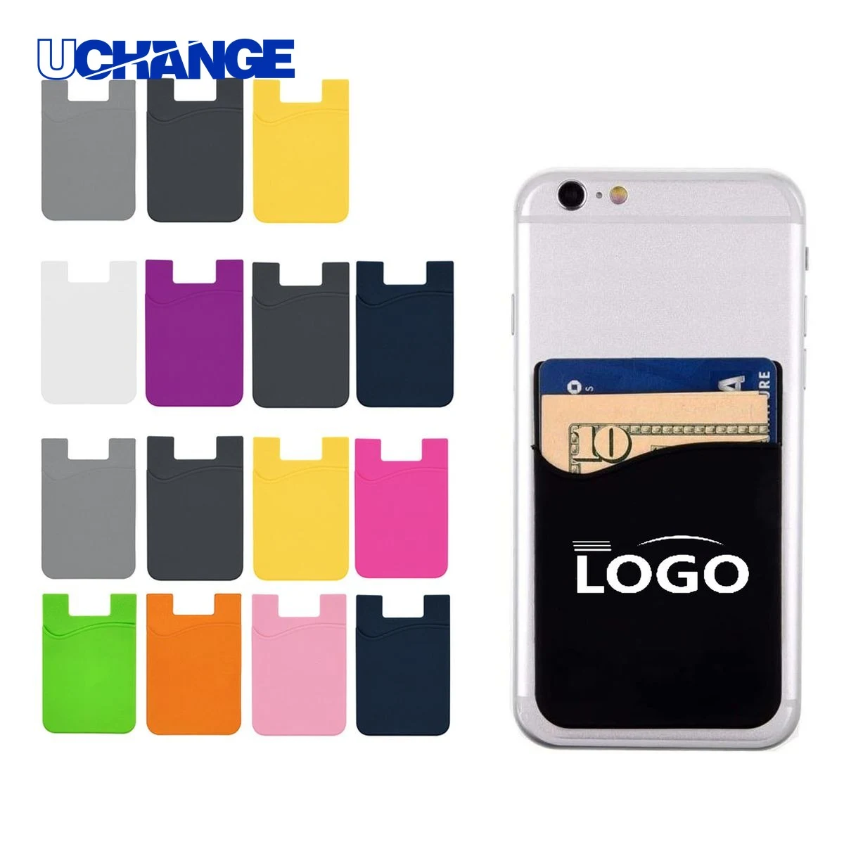 Silicone Phone Wallet Back Clamp 1