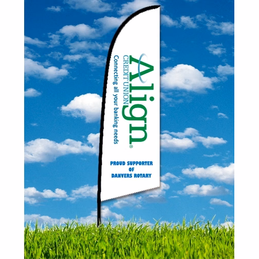 Zoom2 9' Feather/Teardrop Flag Kit, 2 Sided X-Base,carry bag