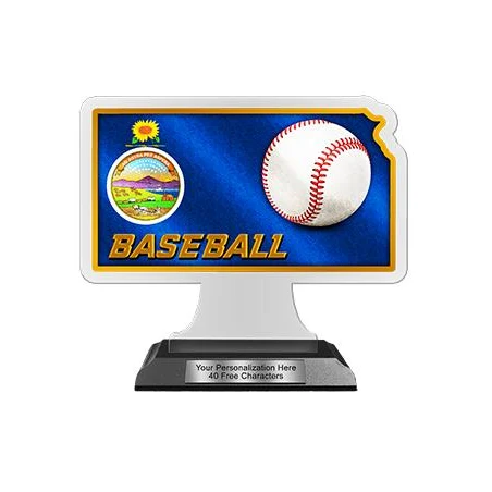 State Acrylic Trophy: 6" Kansas Shape (Event type 1