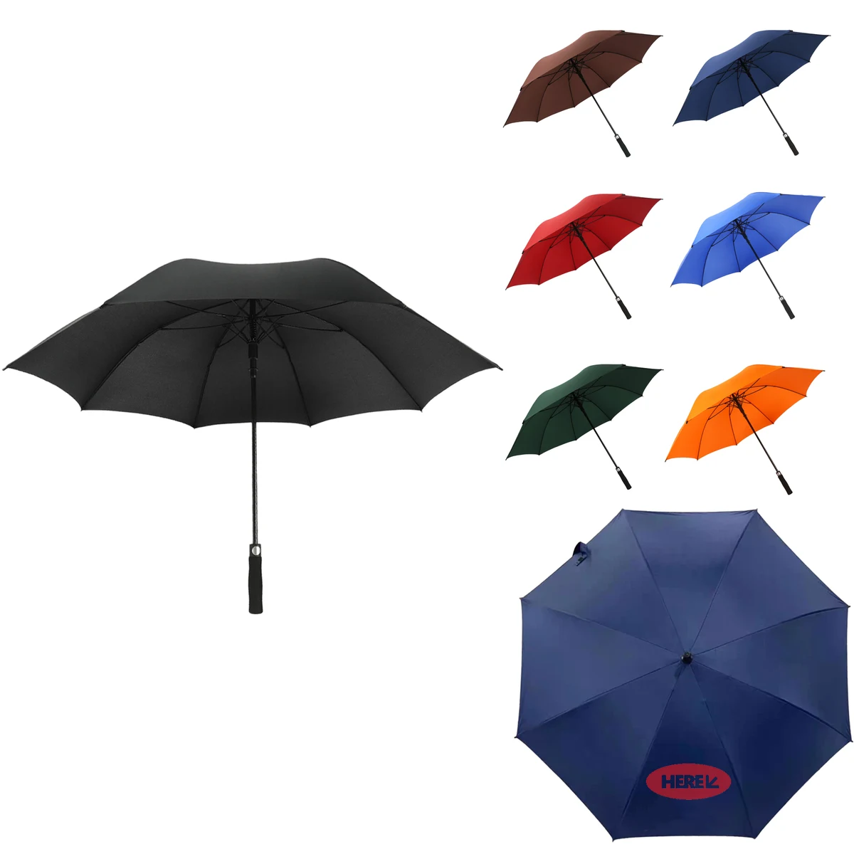 Windproof Straight-Shaft Solo Umbrella 1