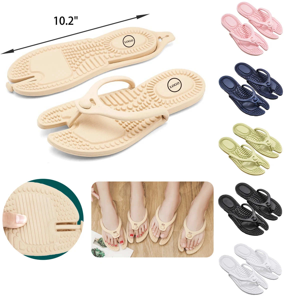 MOQ 50 PCS Durable EVA Folding Flip Flop 1