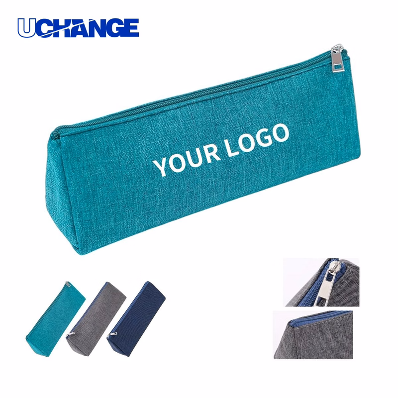 Compact Triangle Pouch Organizer for Stationery Supplies