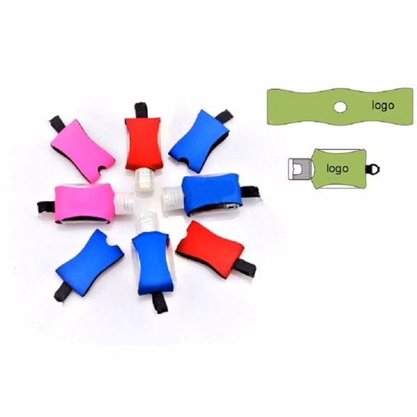 Custom 1 oz Neoprene Hand Sanitizer Holder Keychain — Workplace Wellness Giveaway