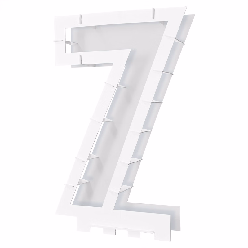 Balloon Mosaic Number "7" Frame