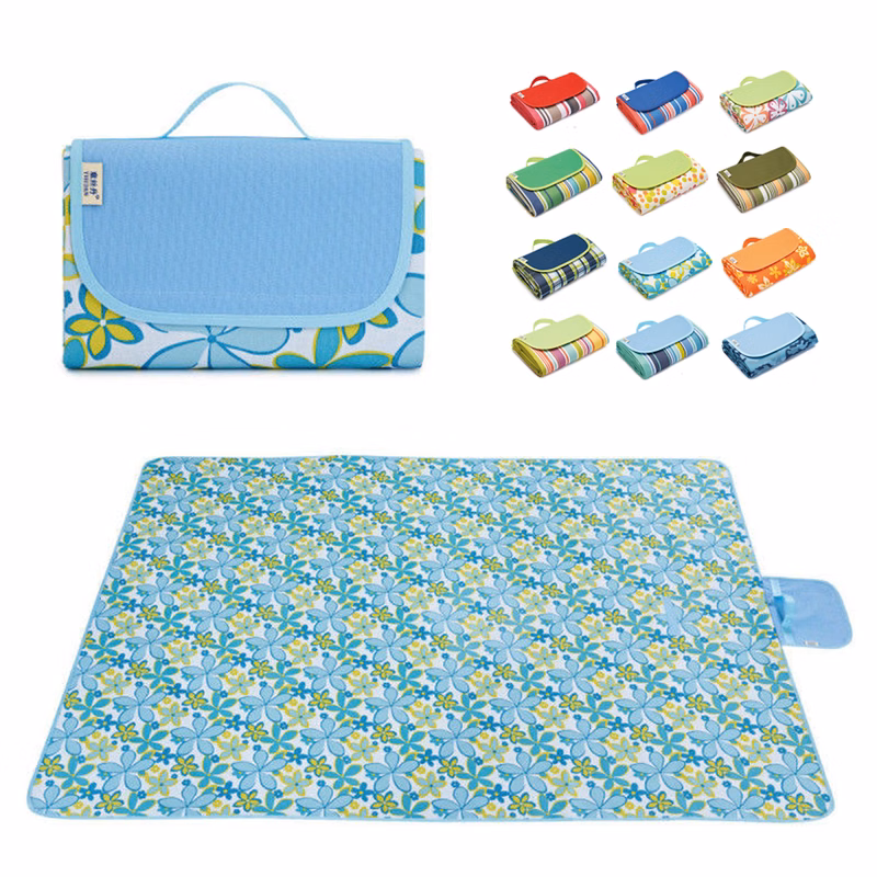 Printed Roll Up Picnic Blankets wiith Carrying Strap