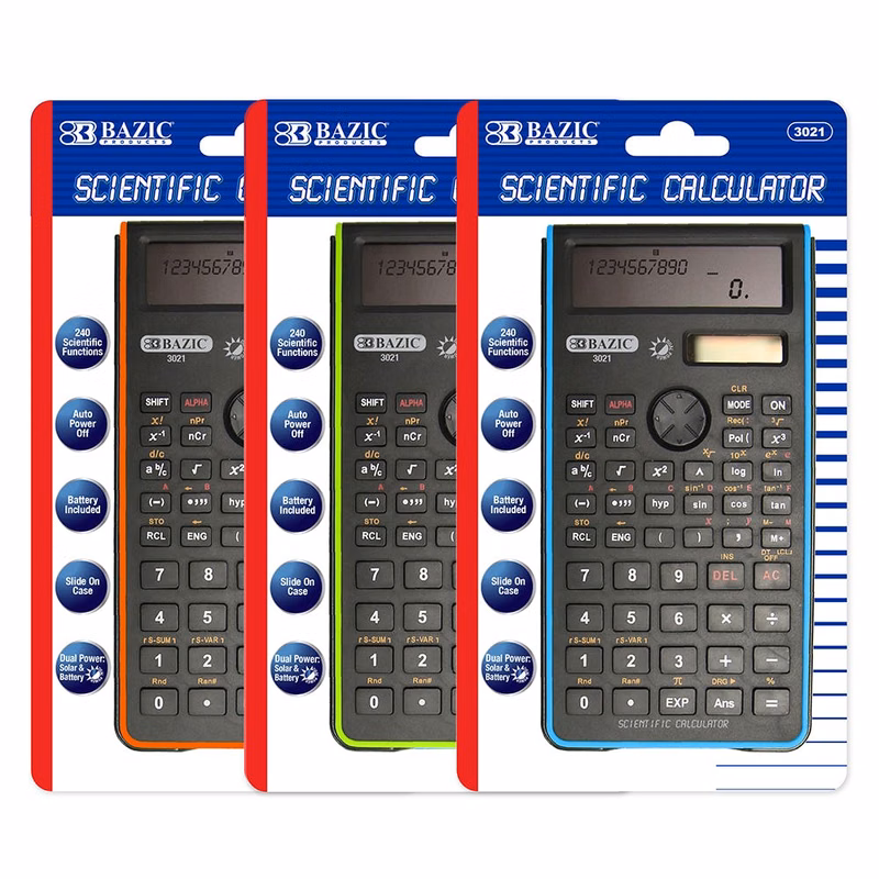 Scientific Calculator - 240 Functions Dual Power Battery Included