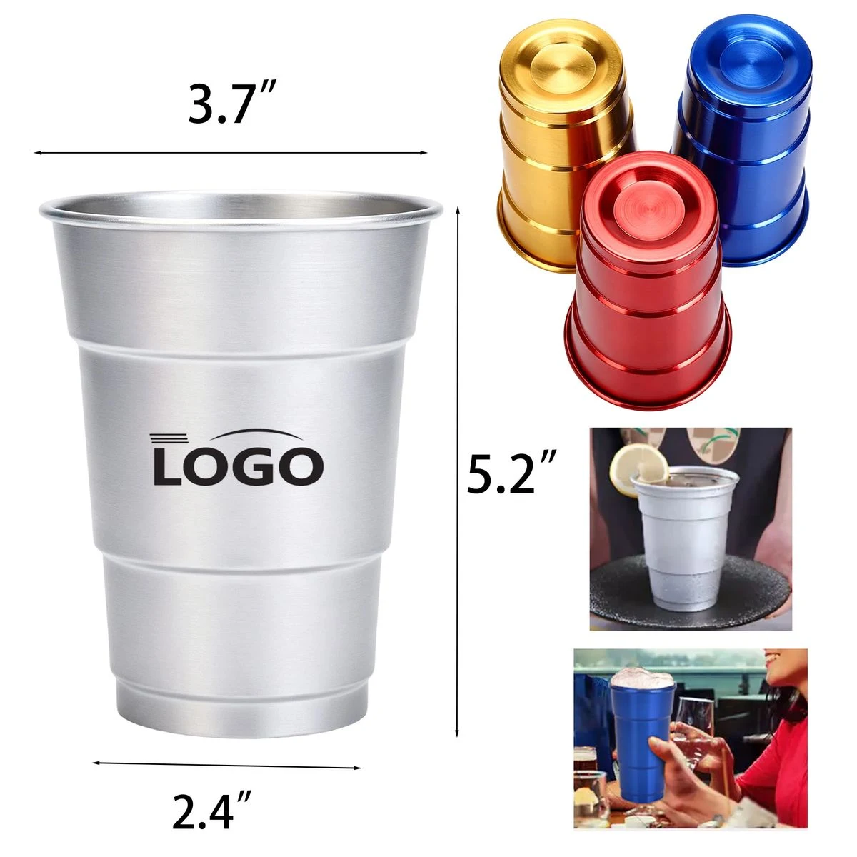 Food Grade Camping Aluminum Cup 1