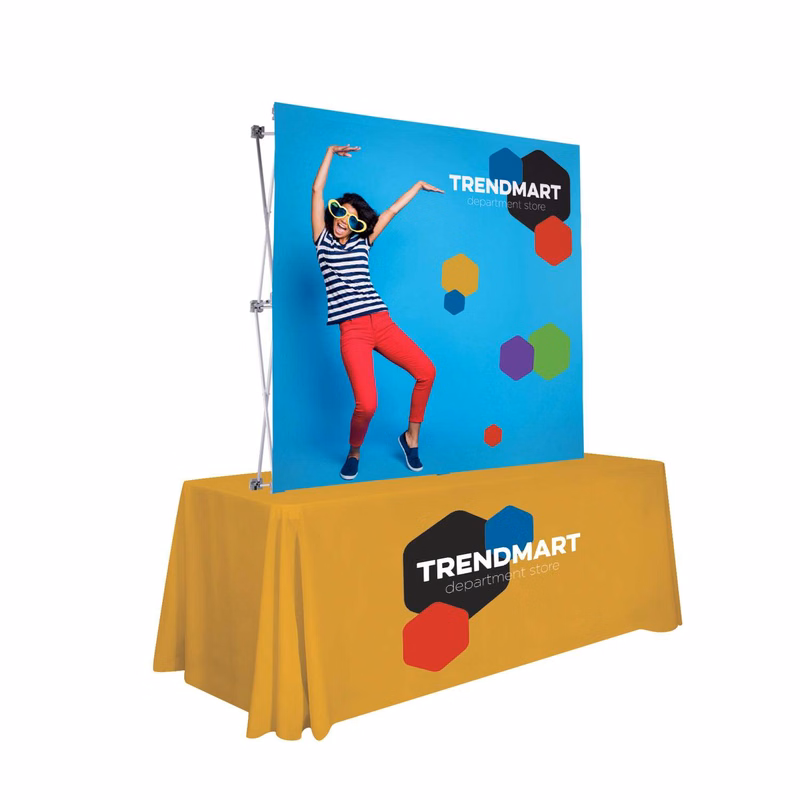 6' Straight Splash Tabletop Display Face Kit (Recycled Polyester Knit)